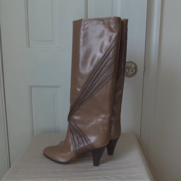New Bally Pull On Boots Tan Leather Made in Italy sz 7.5 - Picture 7 of 16